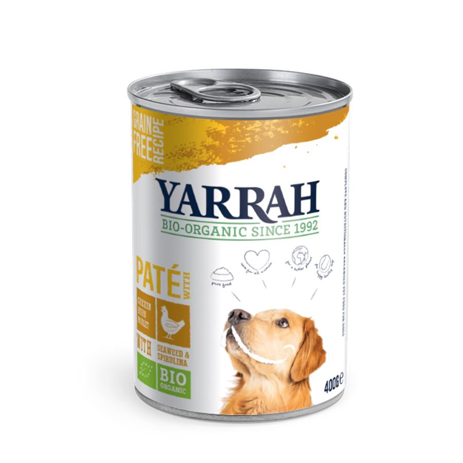 Terrine poulet, spiruline et algues pour chien - 400 gr - Yarrah