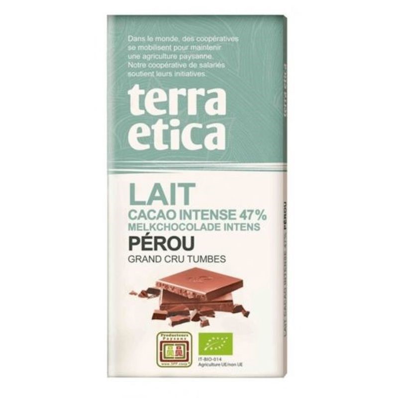 Chocolait au lait 47% Cacao (Pérou) - 100 gr - Terra Etica