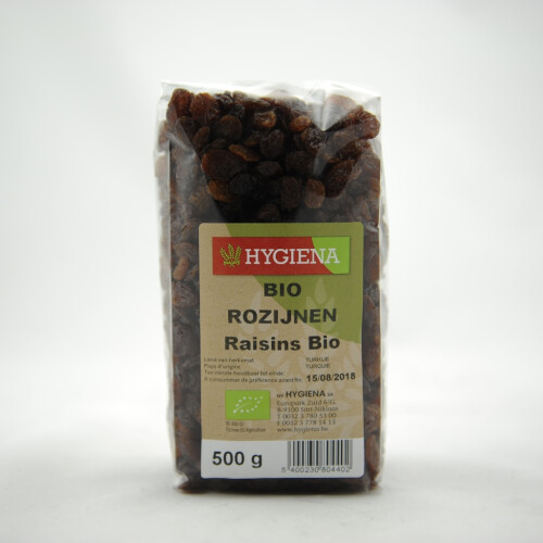 Raisins bio - 500 gr - Hygiena