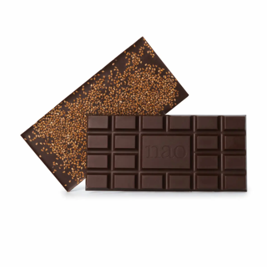 VRAC - Chocolat Noir Sao Tome &amp; Sésame - Tablette de 80 gr - NAO