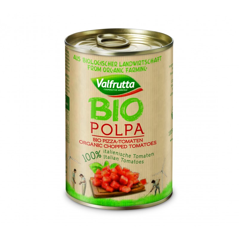 Pulpes de tomates pélées en cubes - 400g - Valfrutta (Polpa)