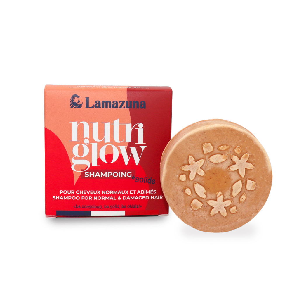Shampoing solide - Cheveux normaux à l'huile d'Abyssinie Nutri Glow - Lamazuna