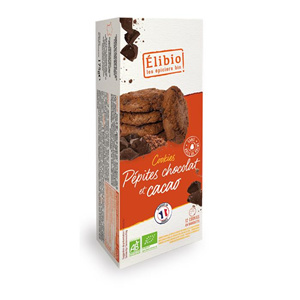 Cookies pépites de chocolat et cacao - 175 g - Élibio