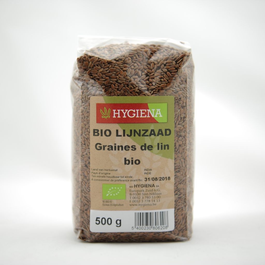 Graines de lin bio - 500 gr - Hygiena