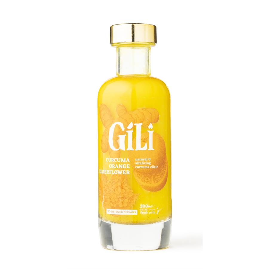 Elixir de Gingembre - Curcuma, Orange &amp; Fleur de Sureau - 200 ml - Gili