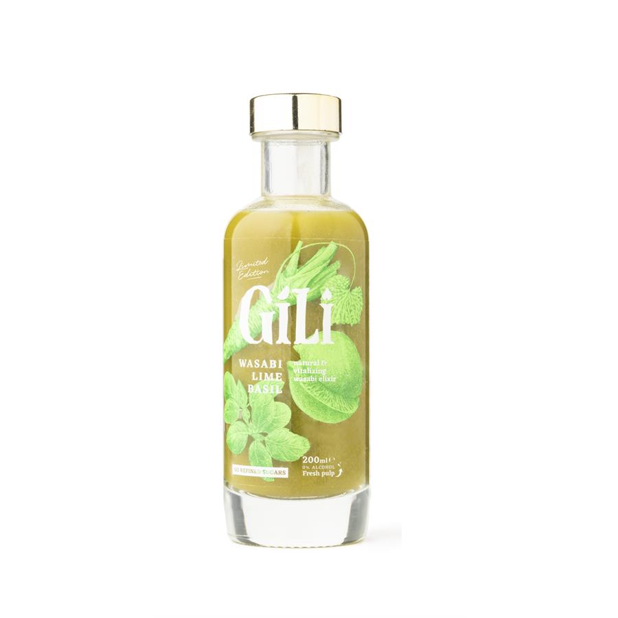 Elixir de Gingembre - Édition limitée Wasabi, Citron Vert &amp; Basilic - 200 ml - Gili