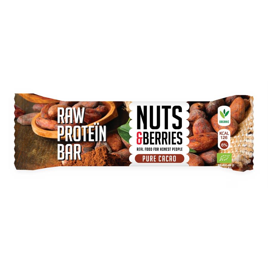 Raw protéine bar cacao - 30g - Nuts &amp; Berries