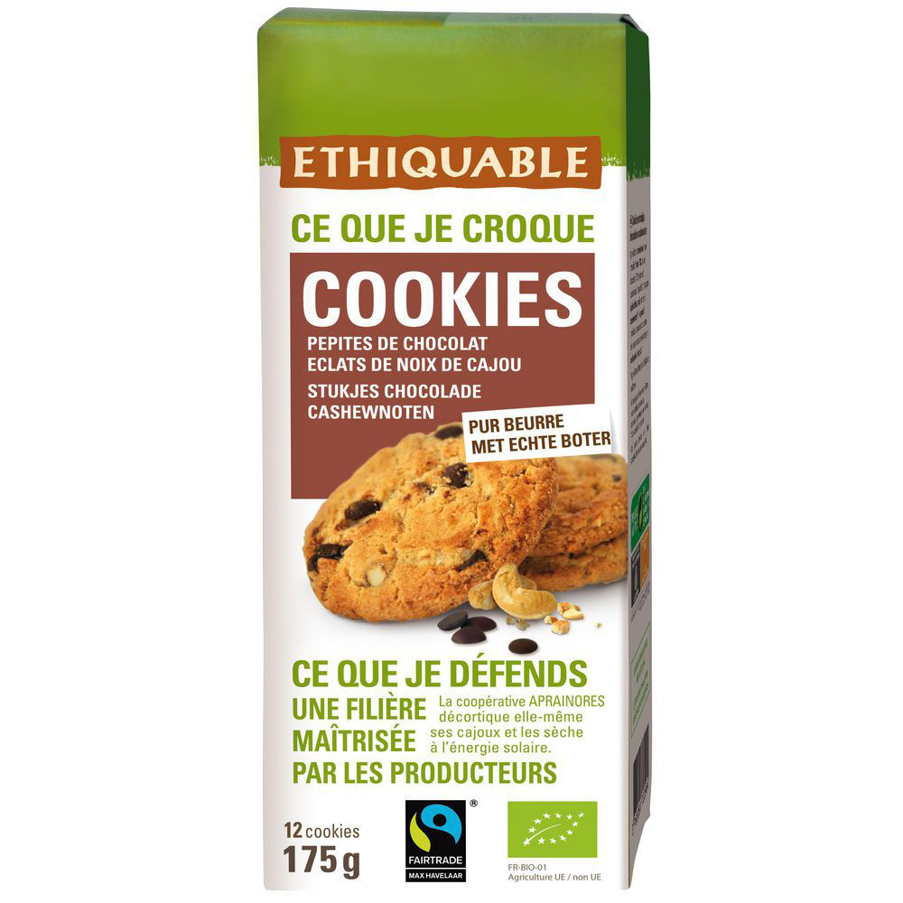 Cookies pur beurre et pépites de chocolat - 175g - Ethiquable