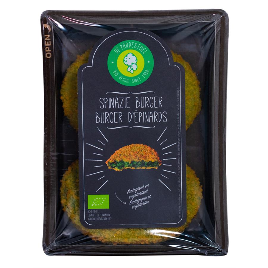 Burger épinard maxi pack - 4 pc - De Paddestoel